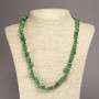 Collana di crisoprasio artificiale, granuli 6–10 mm, lunghezza 45 cm, con prolunga