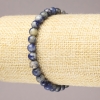 Braccialetto elastico in sodalite naturale, perle lisce, diametro 6 mm+
