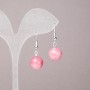 Orecchini in tormalina artificiale, sfere lisce, diametro 12 mm ±, lunghezza 33 mm ±