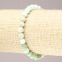 Bracciale elastico in crisolite con perle lisce, diametro 6 mm+