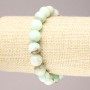 Bracciale elastico in crisoprasso con perle lisce, diametro 10 mm+