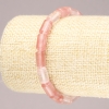 Braccialetto elastico in calcedonio naturale, perle cilindriche lisce, diametro 10×6 mm+