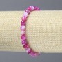 Bracciale elastico in agata lampone, sfere lisce, diametro 6 mm+