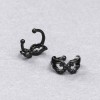 Orecchino clip Xuping rodio nero con strass neri 6x10 mm +