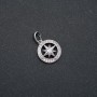 Pendente Xuping rodio con strass bianchi 22x15 mm +