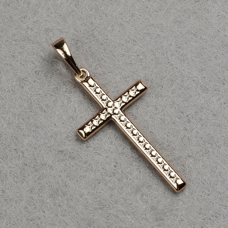 Pendente Xuping placcato oro 18K croce 36×16 mm +
