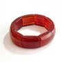 Braccialetto elastico in corniola con pietre rettangolari