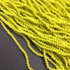 Perline sfaccettate in cristallo boemo su filo giallo opaco, rondelle, diametro 3×2,5 mm, lunghezza 36-38 cm + -