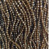 Perline in cristallo ceco su filo marrone trasparente, rondella sfaccettata, diametro 3,5×3 mm, lunghezza 32 cm +