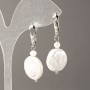 Orecchini naturali di perle barocche e perle d'acqua dolce 45×17 mm+