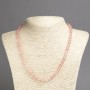 Collana in calcedonio sintetico, palline lisce da 6 mm (±), lunghezza 45 cm+