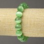 Braccialetto elastico Occhio di gatto verde sfere lisce, diametro 12 mm+