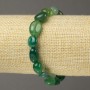 Bracciale elastico in agata verde, sfere levigate, diametro 8×12 mm (±)
