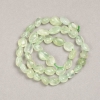 Perline su filo in pietra naturale Prenite sfaccettate, diametro 10×8 mm ±, lunghezza circa 38 cm ±