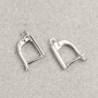 Ganci per orecchini in metallo argentato 14×2,5 mm - coppia