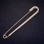 Spilla con strass bianchi, 100x17 mm, metallo dorato