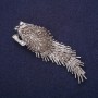 Spilla «Riccio d'Istrice» 75×23 mm metallo chiaro argentato