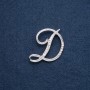 Spilla iniziale lettera «D» 40×36 mm, colore metallo argento