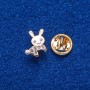 Spilla a vite «Coniglietto» dorata 1,4×1,2 cm