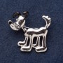 Spilla «Cucciolo Pluto» 3,5×4 cm metallo grigio