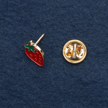 Spilla a chiusura a torsione Fragolina 1,5×1 cm metallo giallo