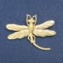 Spilla Libellula in metallo dorato 75×55 mm +