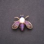 Spilla «Farfalla» smalto viola 33×28 mm