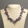 Collane in charoite, frammento a forma di ago, diametro 15×3 mm ±, lunghezza 45 cm ±