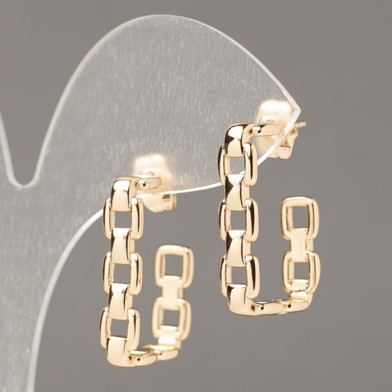 Orecchini a perno Xuping placcati oro 18K con catena