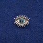 Spilla Occhio in strass 21×26 mm, metallo argentato