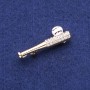 Spilla Mazza da baseball con strass dorato 13x40 mm