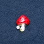 Spilla «Funghino» cappello rosso 23×30 mm colore metallo «oro»