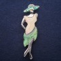 Spilla-pendente Dama con madreperla e halite 80x30 mm +