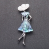 Spilla-ciondolo «Madama Haliotis» 8,4 × 3 cm