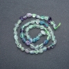 Perline su filo in fluorite naturale a forma levigata, diametro 8×6 mm, lunghezza 39 cm +