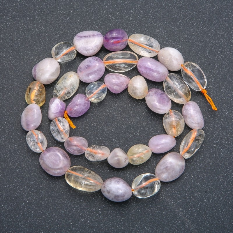 Perle assortite sfaccettate, diametro 10x6 mm, lunghezza del filo circa 40 cm +