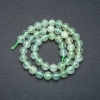 Perline su filo in pietra naturale prehnite, sfere lisce, diametro 8 mm ±, lunghezza 39 cm ±