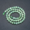 Perline su filo, pietra naturale Prehnite, sfere lisce, diametro 6 mm + -, lunghezza 39 cm +