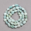 Perline su filo in Larimar naturale levigate, diametro 6x8 mm + -, lunghezza 39 cm +