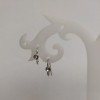 Ganci per orecchini, paio, metallo grigio 3 mm, lunghezza 3,5 cm