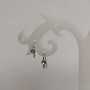 Ganci per orecchini, paio, metallo grigio 3 mm, lunghezza 3,5 cm