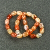 Perline su filo in pietra naturale carneolo, forma a barilotto liscia, diametro 10×14 mm, lunghezza 39 cm +/-