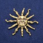 Spilla pendente Sole 53×62 mm, metallo dorato