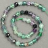 Pietra naturale fluorite perline sfaccettate su filo, diametro 8 mm, lunghezza 37 cm +