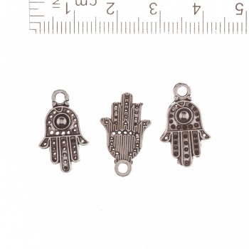 Fornitura Pendente Hamsa con pallina al centro 'rivetto' 20x12 cm confezione 20 g +/- 35 pezzi