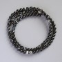 Perline di agata a palline lisce Ø 4-4,5 mm, lunghezza circa 39 cm su filo