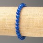 Braccialetto elastico in lazurite artificiale — sfere lisce Ø 6,5 mm, lunghezza 18 cm ±