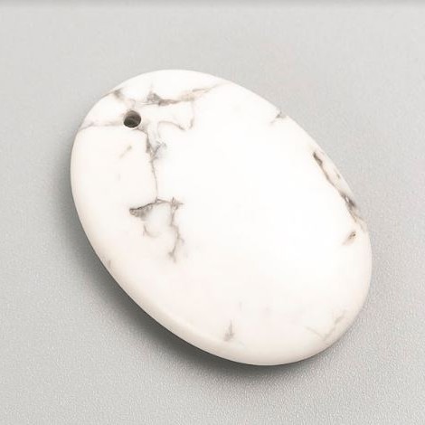Pendente ovale in kaolinite, diametro 35x25 mm