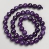 Perline di Sugilite sfere lisce su filo, diametro 8 mm+-, lunghezza 38 cm+-