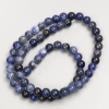 Perline di sodalite, pietra, sfera liscia su filo, diametro di circa 6 mm, lunghezza 38 cm ±